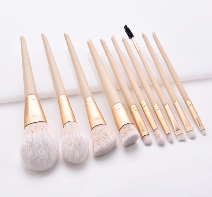 GlamRush Zestaw pędzli do makijażu Gold Nude Brush Set G160 10